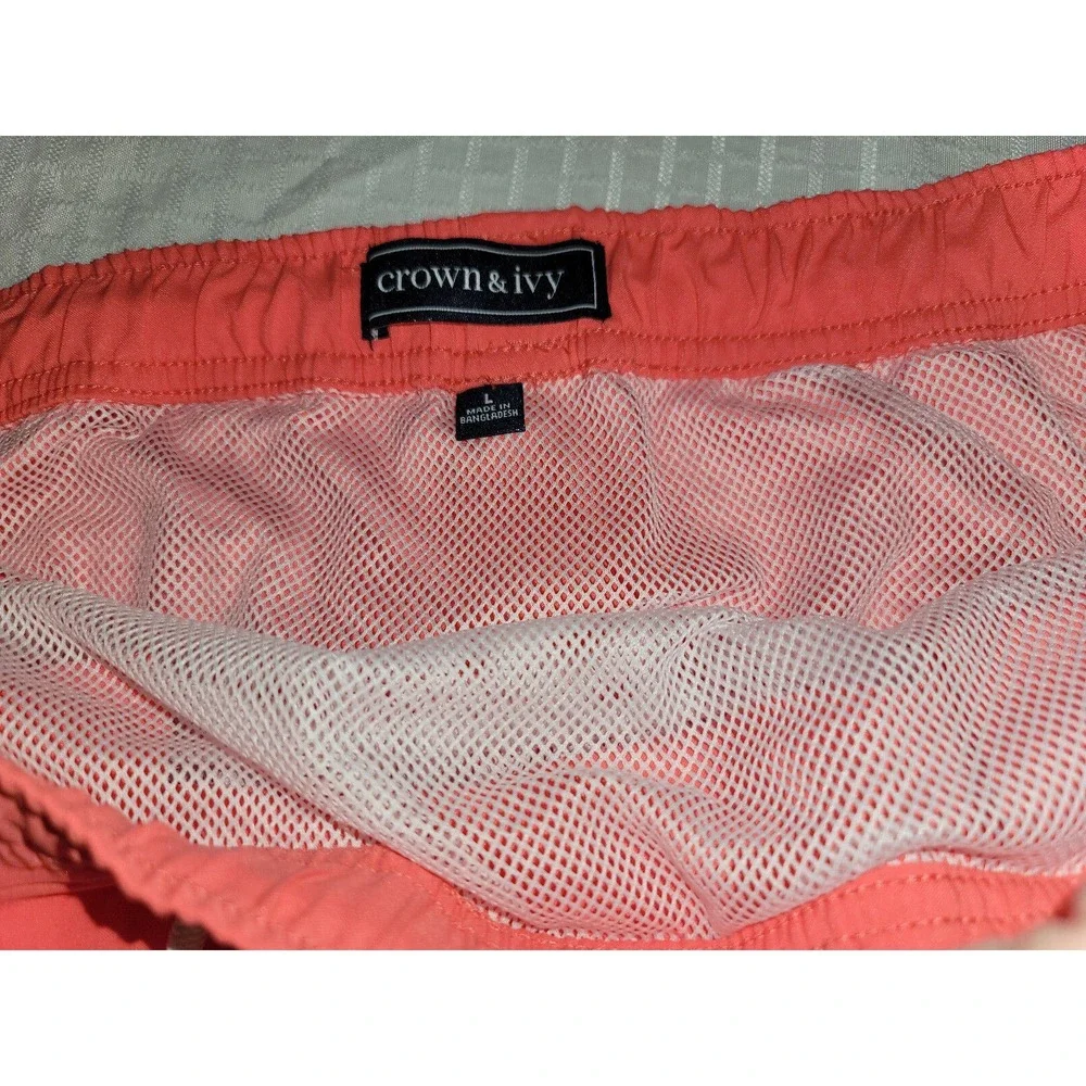 Crown & Ivy NWT Mens L‎  board / swimming / casual shorts: lined, neon pink